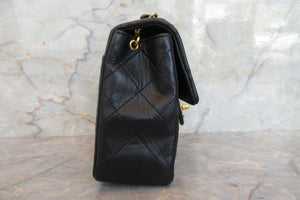 CHANEL/シャネル ミニマトラッセシングルフラップチェーンショルダーバッグ ラムスキン ブラック/ゴールド金具 ショルダーバッグ 700070215