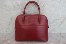 将图片加载到图库查看器，HERMES BOLIDE 31 Box carf leather Rouge H □D刻印 Shoulder bag 600070189
