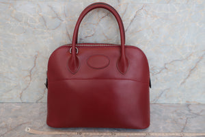 HERMES BOLIDE 31 Box carf leather Rouge H □D刻印 Shoulder bag 600070189