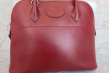 将图片加载到图库查看器，HERMES BOLIDE 31 Box carf leather Rouge H □D刻印 Shoulder bag 600070189
