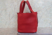 Load image into Gallery viewer, HERMES PICOTIN LOCK GM Clemence leather Rouge garance □R Engraving Hand bag 700120172
