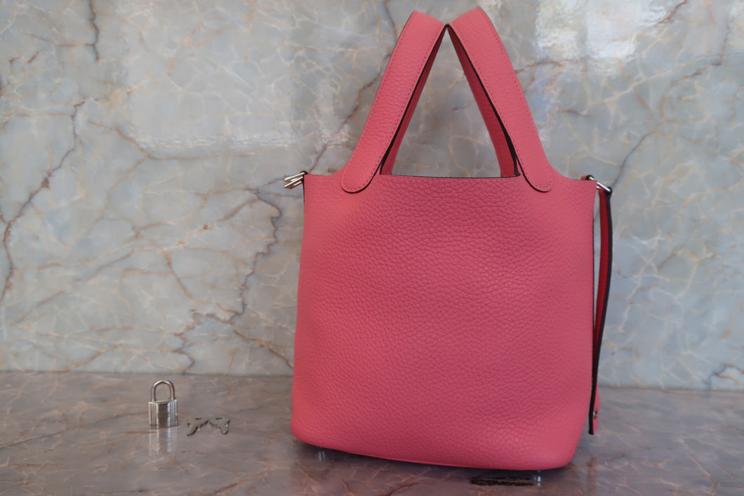 HERMES／エルメス ピコタンロックＰＭ トリヨンクレマンス ローズアザレ A刻印 ハンドバッグ 700080212