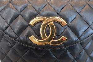 CHANEL/シャネル デカココチェーンショルダーバッグ ラムスキン ブラック/ゴールド金具 ショルダーバッグ 600090253