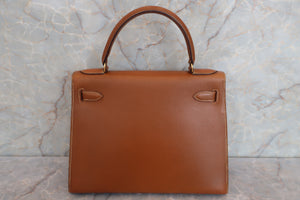 HERMES KELLY 28 Graine Couchevel leather Gold 〇O刻印 Shoulder bag 600060047