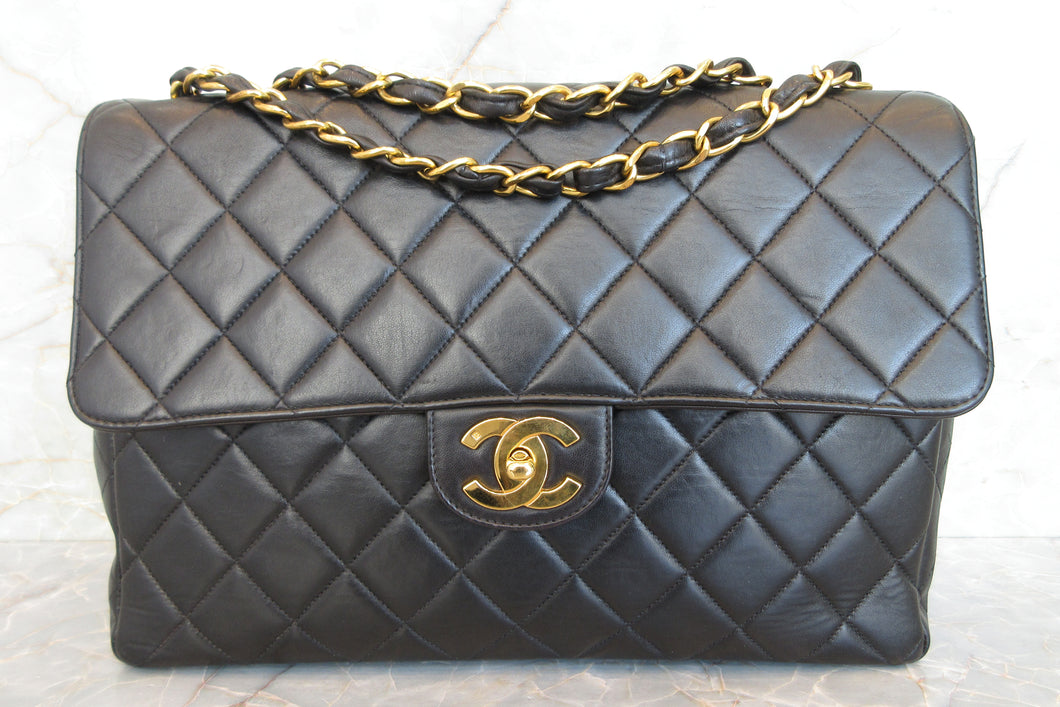 CHANEL/シャネル 中マトラッセシングルフラップチェーンショルダーバッグ ラムスキン ブラック/ゴールド金具 ショルダーバッグ 700070213