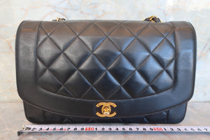 CHANEL  Diana matelasse chain shoulder bag Lambskin Black/Gold hadware Shoulder bag 700050047