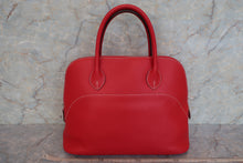 将图片加载到图库查看器，HERMES BOLIDE RELAX 35 Novillo leather Rouge casaque T刻印 Hand bag 600090046
