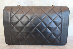 CHANEL  Diana matelasse chain shoulder bag Lambskin Black/Gold hadware Shoulder bag 700050047