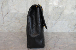 CHANEL/シャネル 中マトラッセシングルフラップチェーンショルダーバッグ ラムスキン ブラック/ゴールド金具 ショルダーバッグ 700070213