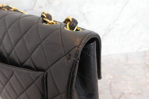 CHANEL/シャネル 中マトラッセシングルフラップチェーンショルダーバッグ ラムスキン ブラック/ゴールド金具 ショルダーバッグ 700070213