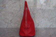 将图片加载到图库查看器，HERMES BOLIDE RELAX 35 Novillo leather Rouge casaque T刻印 Hand bag 600090046
