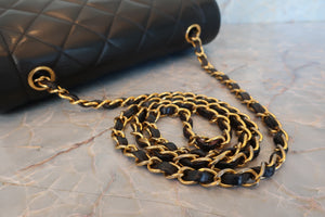 CHANEL  Diana matelasse chain shoulder bag Lambskin Black/Gold hadware Shoulder bag 700050047
