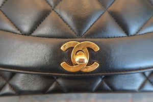 CHANEL  Diana matelasse chain shoulder bag Lambskin Black/Gold hadware Shoulder bag 700050047