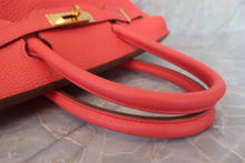 将图片加载到图库查看器，HERMES BIRKIN 30 Clemence leather Rouge pivoine □R刻印 Hand bag 600070146
