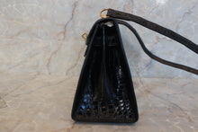 Load image into Gallery viewer, HERMES Mini KELLY 20 Crocodile Porosus Black Shoulder bag 500100049
