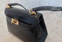 Load image into Gallery viewer, HERMES Mini KELLY 20 Crocodile Porosus Black Shoulder bag 500100049
