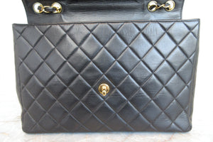 CHANEL/シャネル 中マトラッセシングルフラップチェーンショルダーバッグ ラムスキン ブラック/ゴールド金具 ショルダーバッグ 700070213