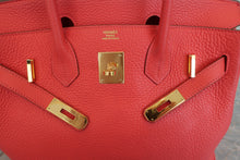 将图片加载到图库查看器，HERMES BIRKIN 30 Clemence leather Rouge pivoine □R刻印 Hand bag 600070146
