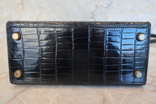 将图片加载到图库查看器，HERMES Mini KELLY 20 Crocodile Porosus Black Shoulder bag 500100049
