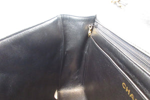 CHANEL/シャネル 中マトラッセシングルフラップチェーンショルダーバッグ ラムスキン ブラック/ゴールド金具 ショルダーバッグ 700070213