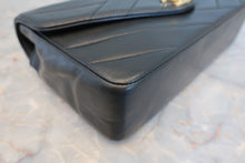 Load image into Gallery viewer, CHANEL Bias stitch chain shoulder bag Lambskin Black/Gold hadware Shoulder bag 800080226
