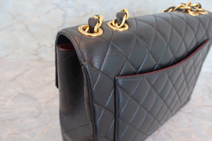 CHANEL/シャネル 中マトラッセシングルフラップチェーンショルダーバッグ ラムスキン ブラック/ゴールド金具 ショルダーバッグ 700060182