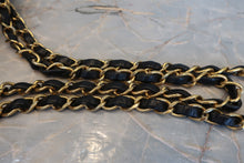 Load image into Gallery viewer, CHANEL Bias stitch chain shoulder bag Lambskin Black/Gold hadware Shoulder bag 800080226
