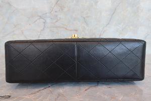 CHANEL/シャネル 中マトラッセシングルフラップチェーンショルダーバッグ ラムスキン ブラック/ゴールド金具 ショルダーバッグ 700060182