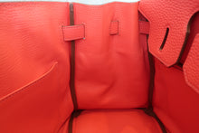 将图片加载到图库查看器，HERMES BIRKIN 30 Clemence leather Rouge pivoine □R刻印 Hand bag 600070146
