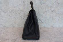 将图片加载到图库查看器，HERMES KELLY 32 Clemence leather Black □A刻印 Shoulder bag 800050071

