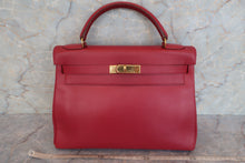 将图片加载到图库查看器，HERMES KELLY 32 Graine Couchevel leather Rouge vif □A刻印 Shoulder bag 600090020
