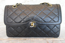 画像をギャラリービューアに読み込む, CHANEL/シャネル パリ限定マトラッセダブルフラップチェーンショルダーバッグ ラムスキン ブラック/ゴールド金具 ショルダーバッグ 700070214
