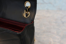Load image into Gallery viewer, CHANEL Bias stitch chain shoulder bag Lambskin Black/Gold hadware Shoulder bag 800080226
