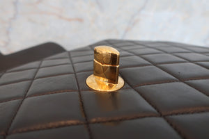 CHANEL/シャネル 中マトラッセシングルフラップチェーンショルダーバッグ ラムスキン ブラック/ゴールド金具 ショルダーバッグ 700060182