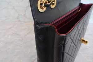 CHANEL/シャネル 中マトラッセシングルフラップチェーンショルダーバッグ ラムスキン ブラック/ゴールド金具 ショルダーバッグ 700060182