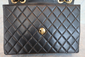 CHANEL/シャネル 中マトラッセシングルフラップチェーンショルダーバッグ ラムスキン ブラック/ゴールド金具 ショルダーバッグ 700060182