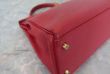 将图片加载到图库查看器，HERMES KELLY 32 Graine Couchevel leather Rouge vif □A刻印 Shoulder bag 600090020
