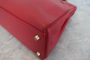 HERMES KELLY 32 Graine Couchevel leather Rouge vif □A刻印 Shoulder bag 600090020