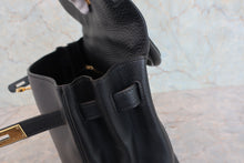 将图片加载到图库查看器，HERMES KELLY 32 Clemence leather Black □A刻印 Shoulder bag 800050071
