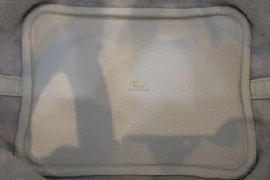 HERMES PICOTIN LOCK PM Clemence leather New white B刻印 Hand bag 700010079