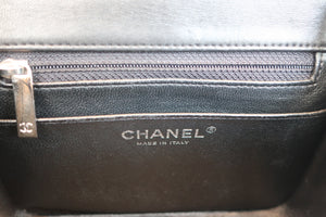 CHANEL/シャネル ミニマトラッセシングルフラップチェーンショルダーバッグ ラムスキン ブラック/シルバー金具 ショルダーバッグ 600090277