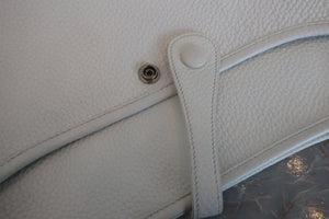 HERMES EVELYNE 3PM Clemence leather White □M Engraving Shoulder bag 600070179