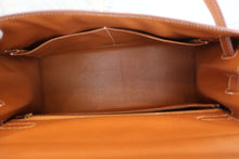 将图片加载到图库查看器，HERMES KELLY 32 Toile H/Graine Couchevel leather Beige/Gold 〇V刻印 Shoulder bag 600060051
