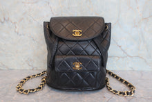 画像をギャラリービューアに読み込む, CHANEL/シャネル マトラッセチェーンリュック ラムスキン ブラック/ゴールド金具 リュック 800010217
