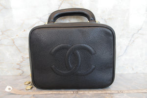 CHANEL/シャネル ココマーク2WAYチェーンショルダーバッグ キャビアスキン ブラック/ゴールド金具 バニティ 700070227
