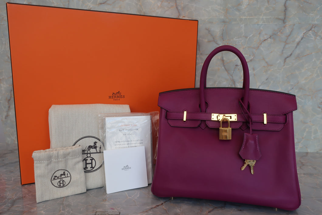 HERMES BIRKIN 25 Swift leather Anemone Y刻印 Hand bag 600090022