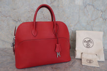 将图片加载到图库查看器，HERMES／BOLIDE 1923 Swift leather Rouge garance □I刻印 Hand bag 800030029
