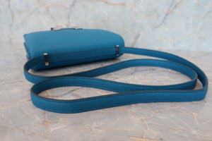 HERMES／エルメス コンスタンス3 ミニ ヴォーエプソン ブルーイズミール □R刻印 ショルダーバッグ 700040233