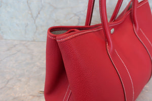 HERMES／エルメス ガーデンパーティPM ネゴンダ ルージュガランス □K刻印 トートバッグ 700080210
