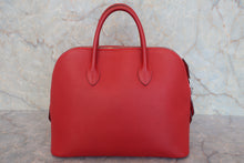 将图片加载到图库查看器，HERMES／BOLIDE 1923 Swift leather Rouge garance □I刻印 Hand bag 800030029
